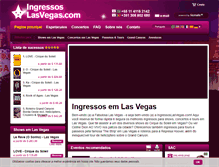 Tablet Screenshot of ingressoslasvegas.com